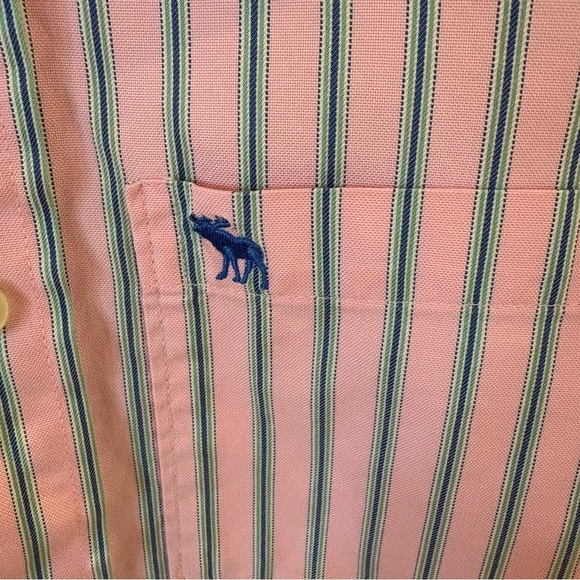 Abercrombie & Fitch Pink and Blue Button Down Shirt | 100% Cotton | Mens - Picture 2 of 6